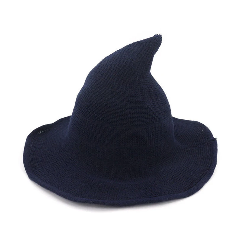

Halloween Witch Hats Wizard Hat Modern Fashion Wool Knitting Pointed Caps Party Cosplay Fisherman Sun Hat For Gifts