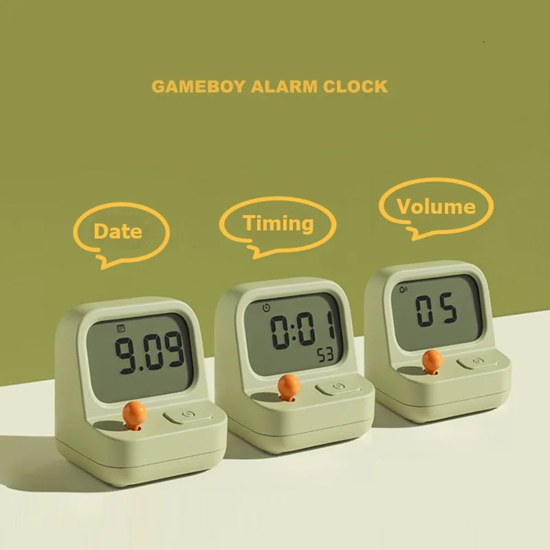 Positive Countdown Timer Backlit Lcd Display Snooze Alarm Clock Kid Gift