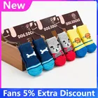 Модные мягкие вязаные носки для домашних животных, искусственная обувь, милые Мультяшные нескользящие носки для маленьких собак, защита лап