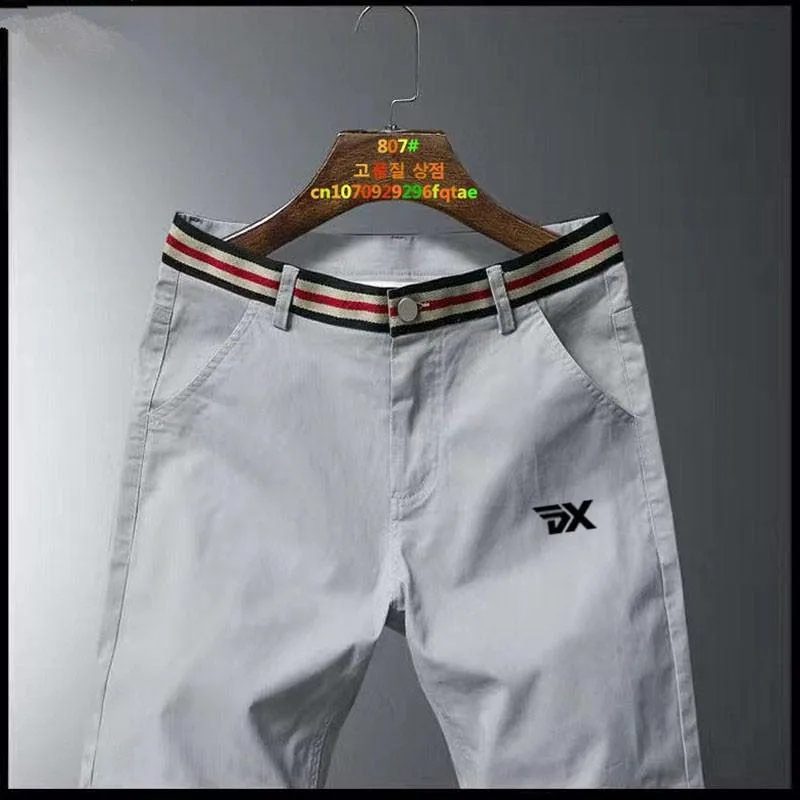 Fashion and Sports Men's Autumn New High Quality Pants with Waist Stripes Golf Pants Casual Men's Straight Leg Pants