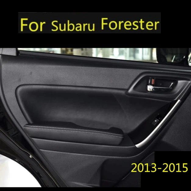 

Microfiber Front/Rear Door Panel Armrest Leather Cover Protective Trim For Subaru Forester 2013-2015 car accessories interior