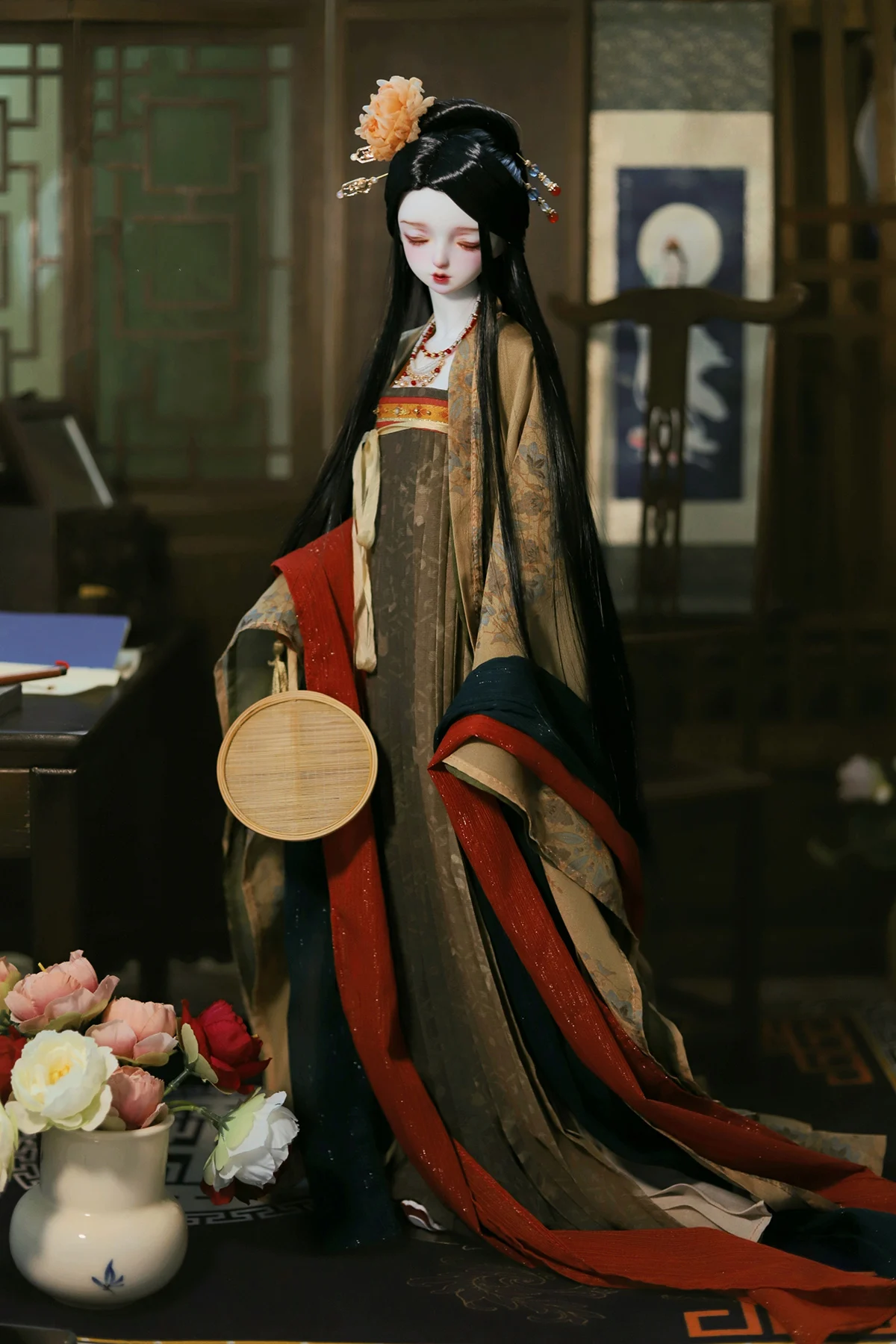 Фото 1/5 1/4 1/3 BJD одежда, древний костюм, китайское платье феи Hanfu, наряд для BJD/SD MSD SD13, аксессуары для кукол больших девочек A1155 №1