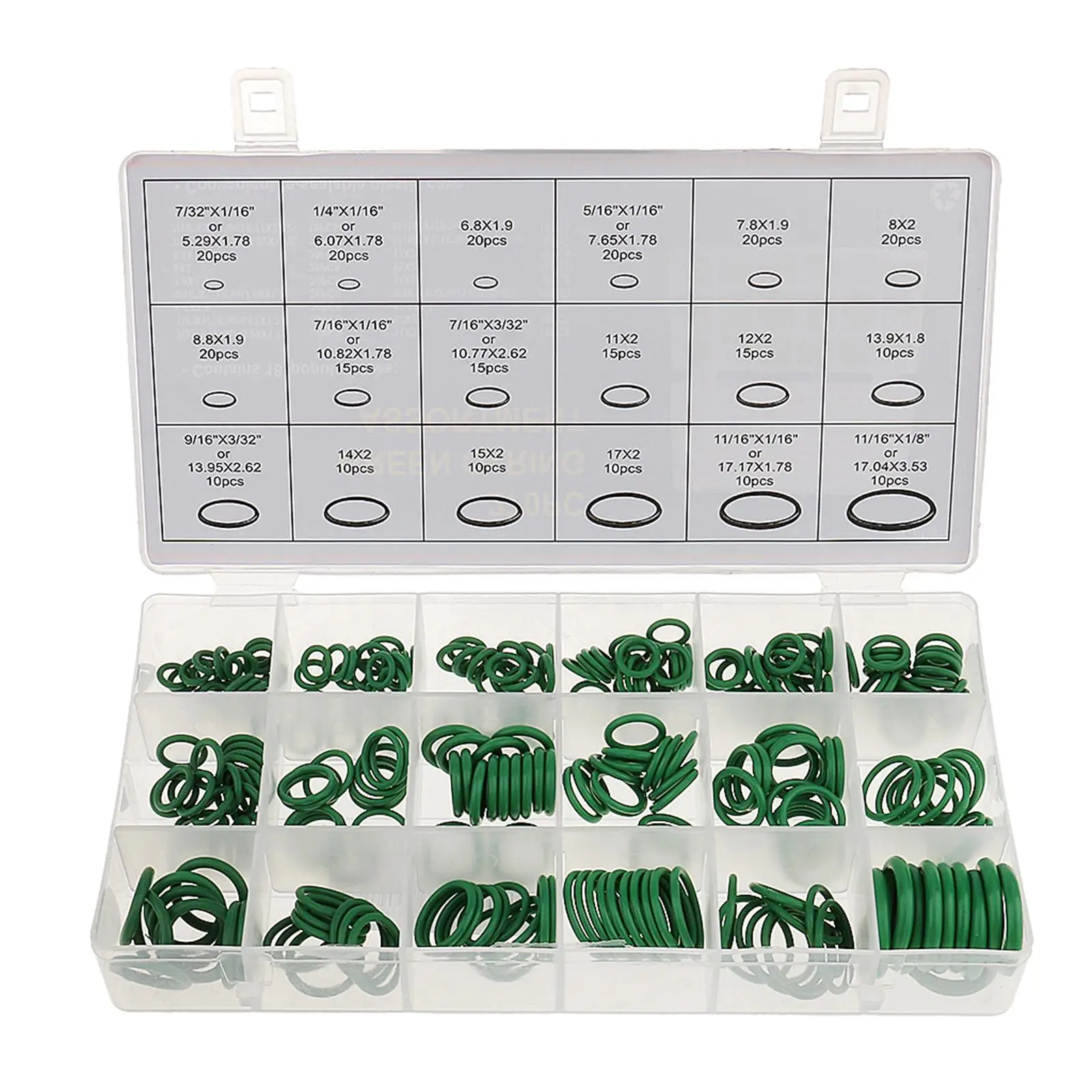 

270PCS 18 Size Car A/C Conditioning Rubber O-Green