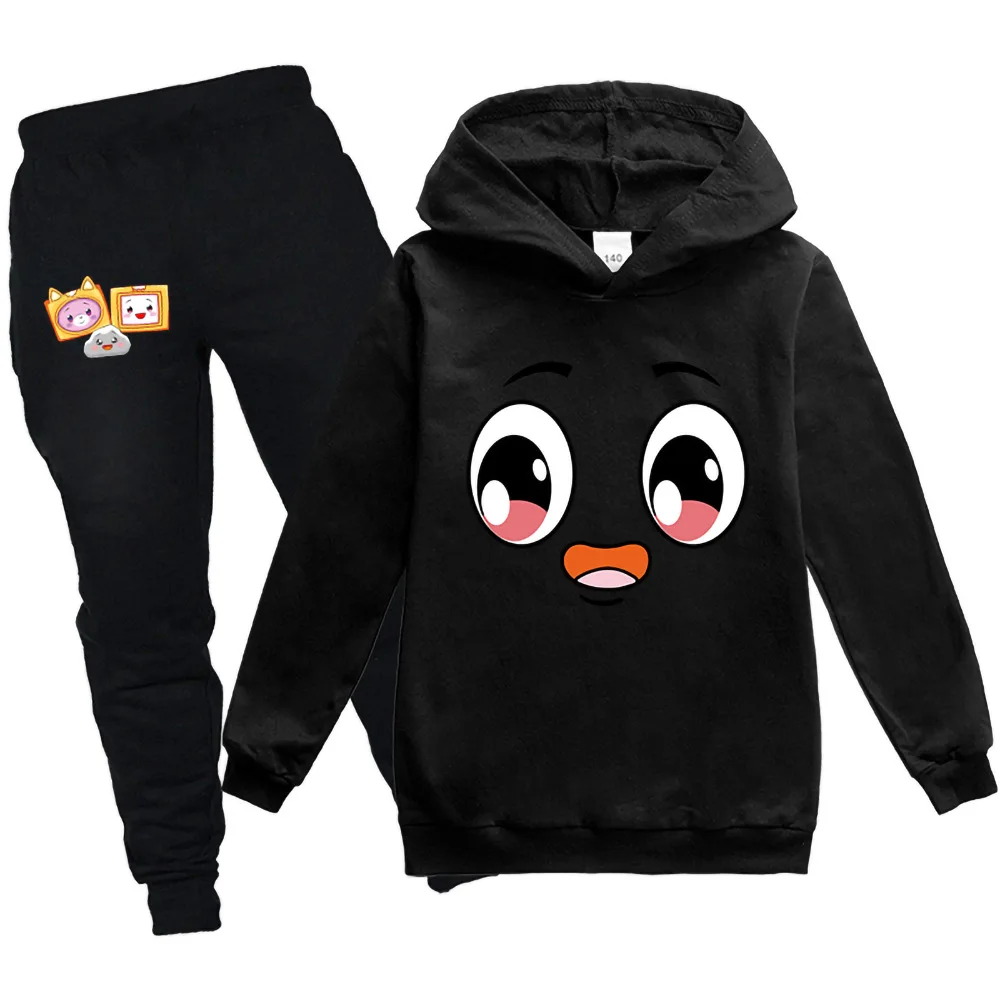 

Kids Baby Clothing Sets Children Birthday suit Boys Tracksuits Leisure Kids Girls Lankybox Sport Hoodies Pants 2PCS Suit