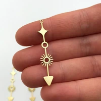 261224pcs brass sun and star arrow stick charm pendant sun and star drop earring charmcelestial charms jewelry making