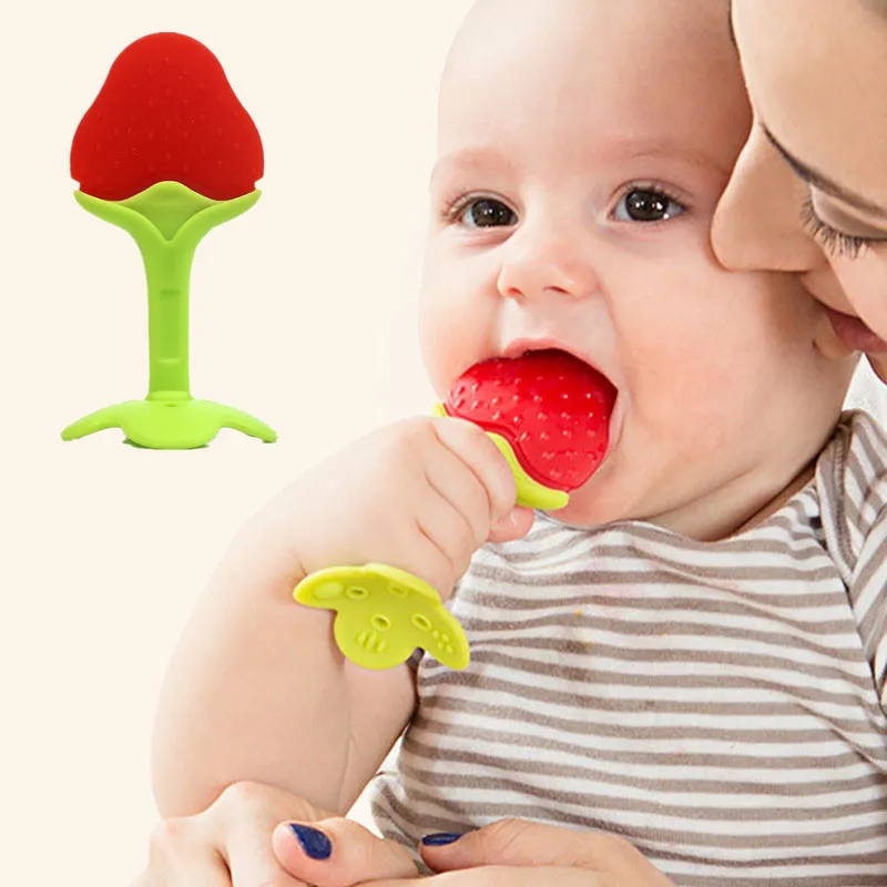 

Teething Baby Toy Silicone Teether for Teeth Babies Accessories Newborn Fruit Sucking Chew Toys For Newborn Baby BPA-Fre Gift