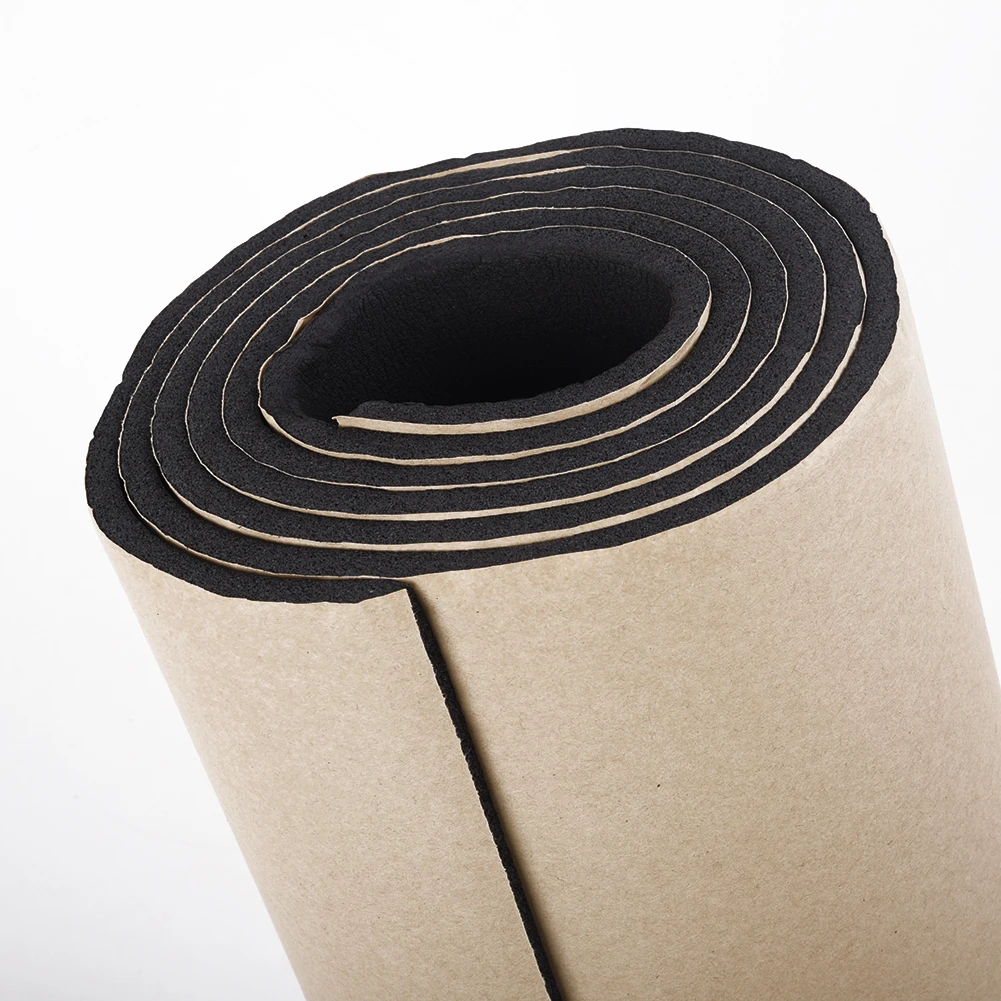 

1pc 200*50cm Car Soundproof Cotton With Adhesive Cotton Insulation Deadening Insulation 6mm Good Silencing Effect