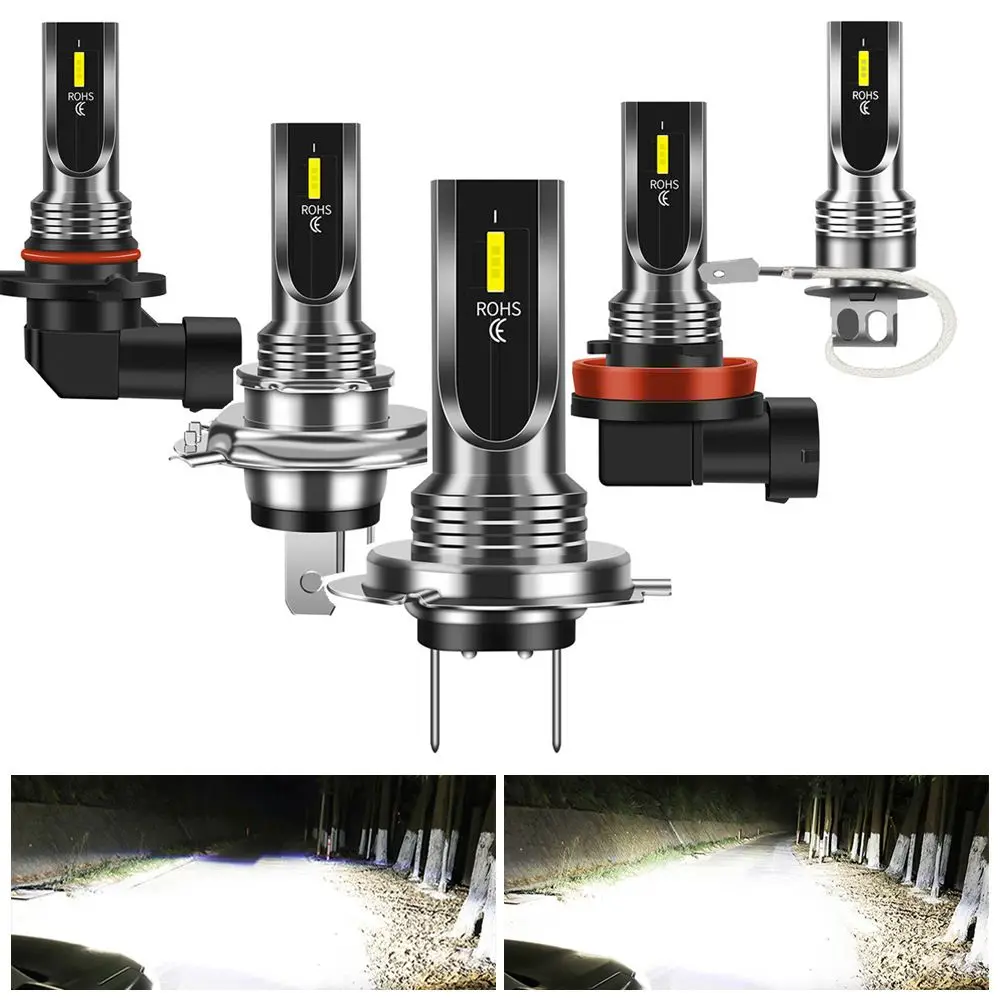 

80W 1860 CSP H3 H4 H7 9005 9006 H11 LED Hi/Low Kit Beam COB Turn Signals DRL Car Fog Light Headlight Driving Bulb