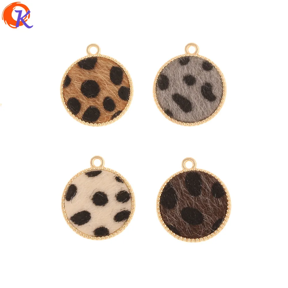 

Cordial Design 100Pcs 21*24MM Jewelry Accessories/Charms/Round Shape/DIY Making/Leopard Print Effect/Hand Made/Earring Findings
