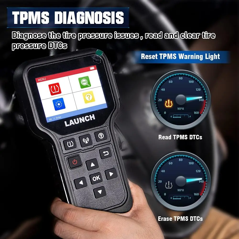 Фото LAUCH X431 CRT5011E TPMS Инструмент для диагностики давления в шинах 315 МГц/433 МГц Датчик активации OBD Автоматическая стационарная программа выпускного №4