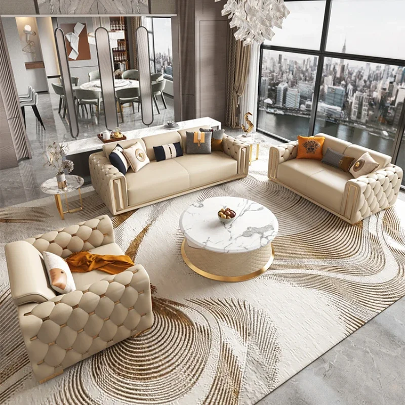 Дизайнерские диваны из натуральной кожи роскошный итальянский современный