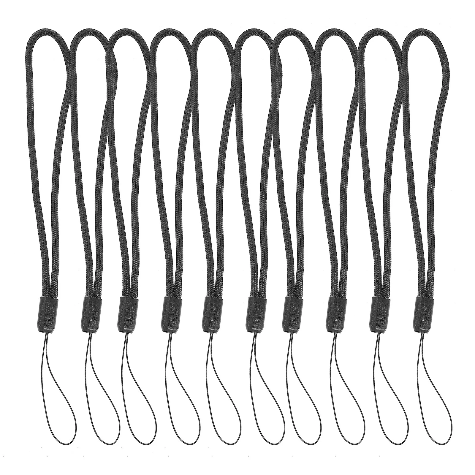 

10PCS Short Wrist Strap Colorful Wrist Strap Lightweight Nylon Hand Strap for USB Flash Drives Keychain (Random