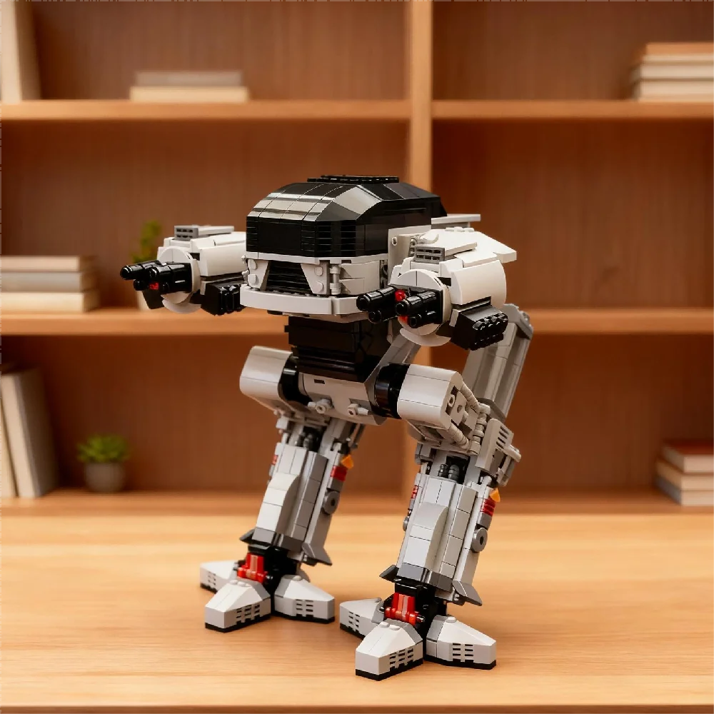 Фото Классические научные фильмы MOC ED-209 Полиции Модель робота для органов Меха Набор строительных блоков DIY Головоломка Игрушка в подарок №2