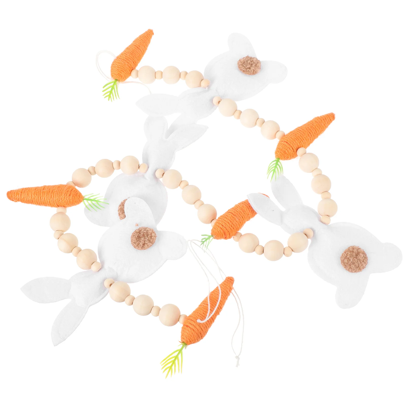 Гирлянда в виде кролика деревенские бусины морковь пасхальная овсянка настенная