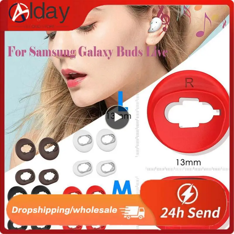 

White Durable Headset Accessories Silicone Earplug Case Reusable Silicone Earbud For Galaxy Buds Live Soft Fit The Ear