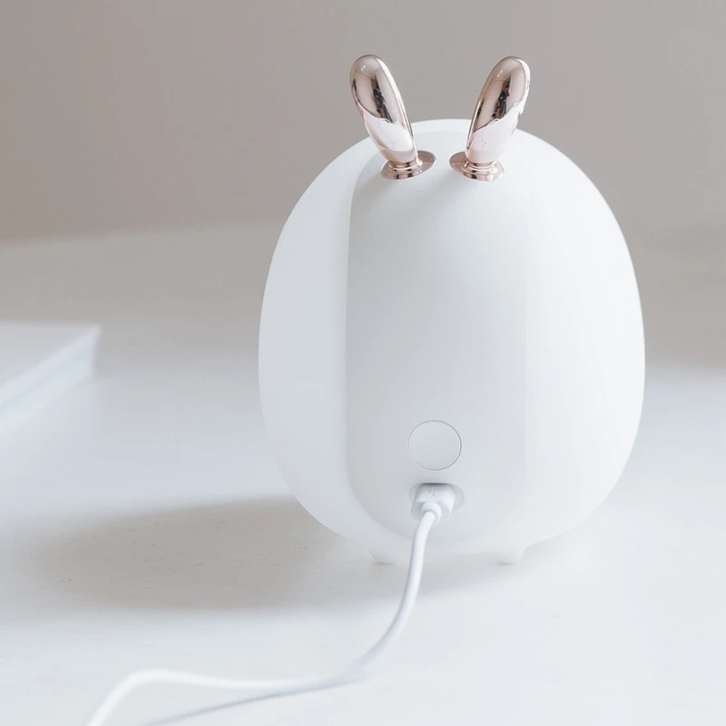Deer Rabbit LED Night Light Soft Silicone Dimmable Night Light USB Rechargeable for Kids Baby Gift Bedside Bedroom Night Lamp