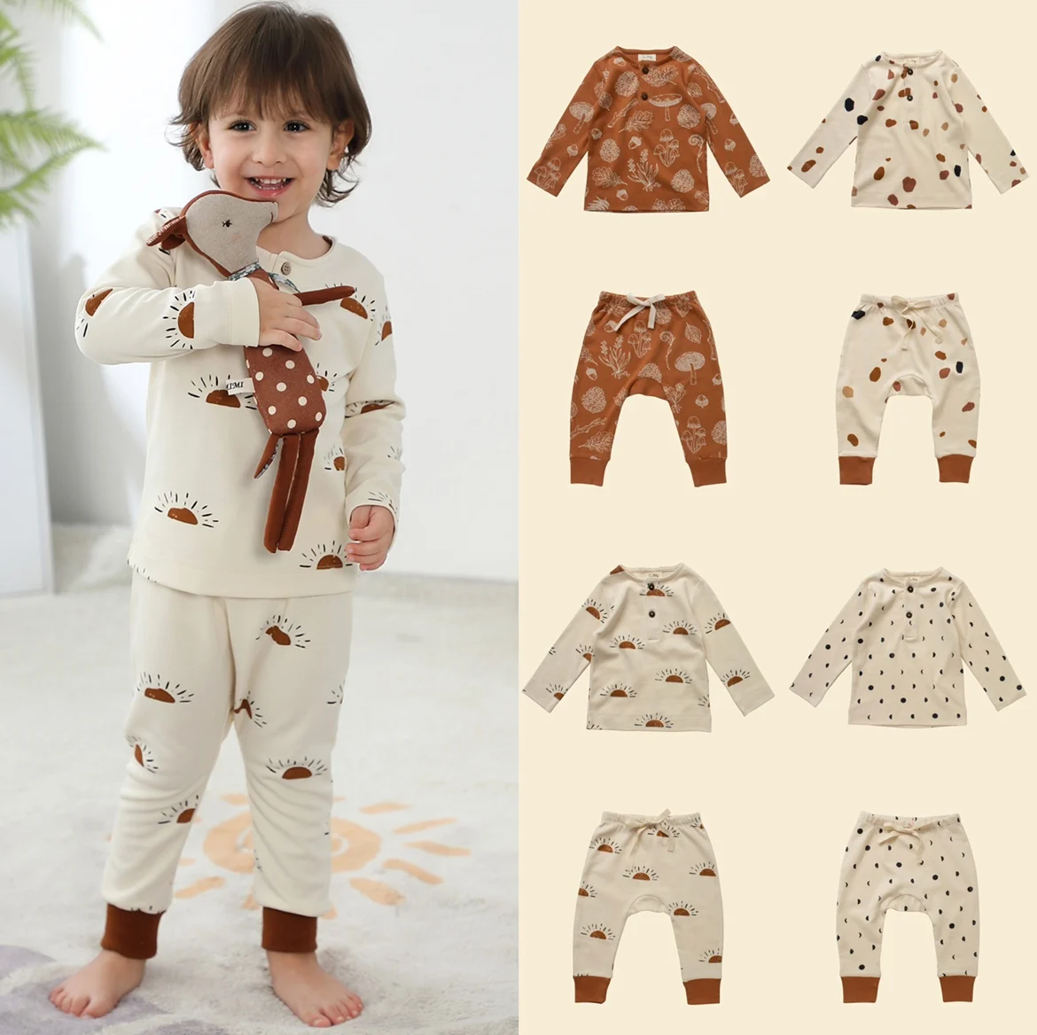 

Jenny&DaveChildren's long-sleeved t-shirt, pure cotton, small and medium-sized children's printed bottom shirt, 23 autumn new st