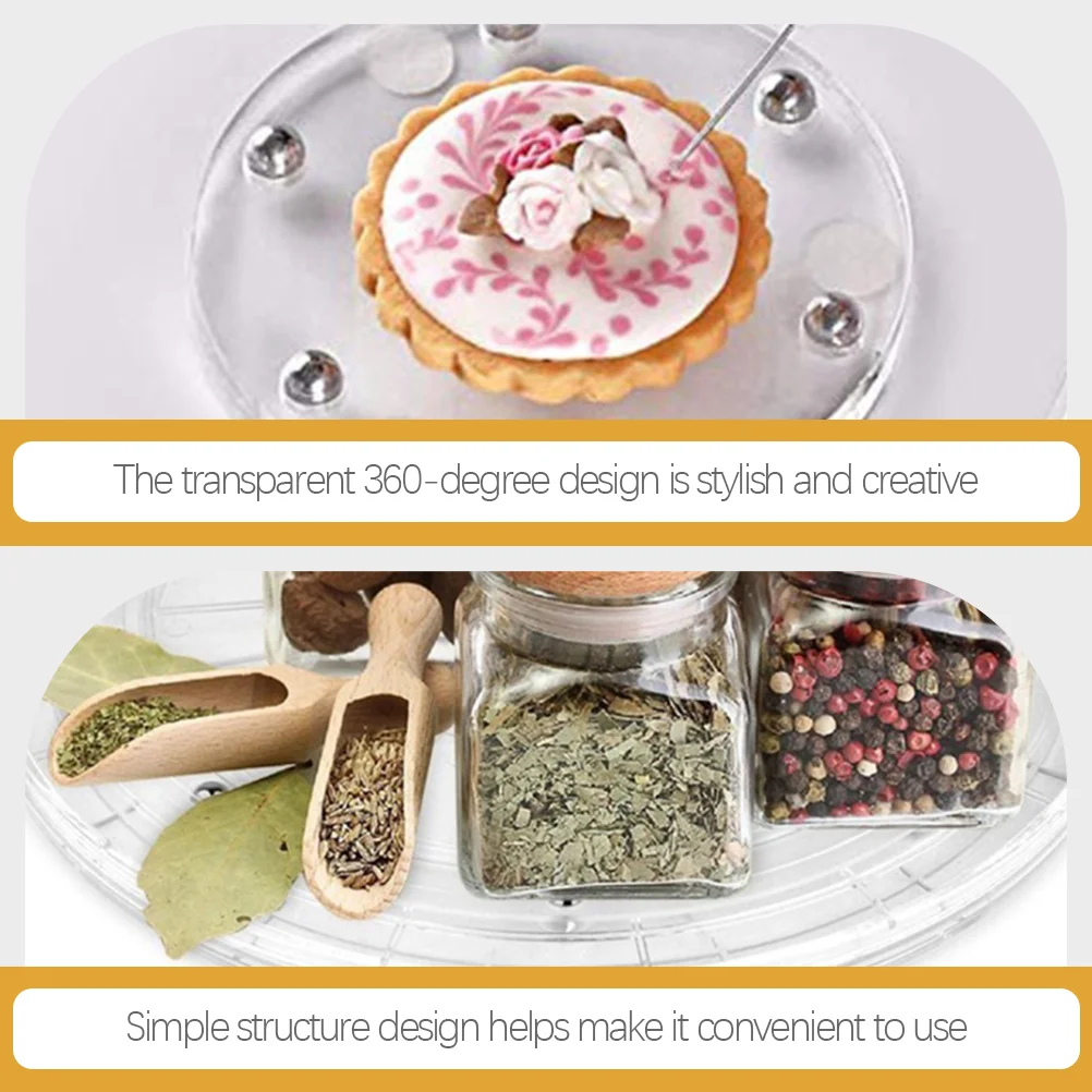 

Kitchen Supply Table Trays Eating Round Turntable Holder Rotating Storage Rack Rotating Turntable Desktop Stand