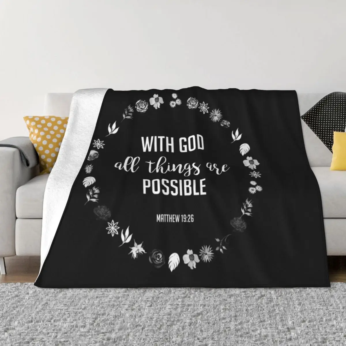 Христианское одеяло с цитатами для зимы детское Рождество