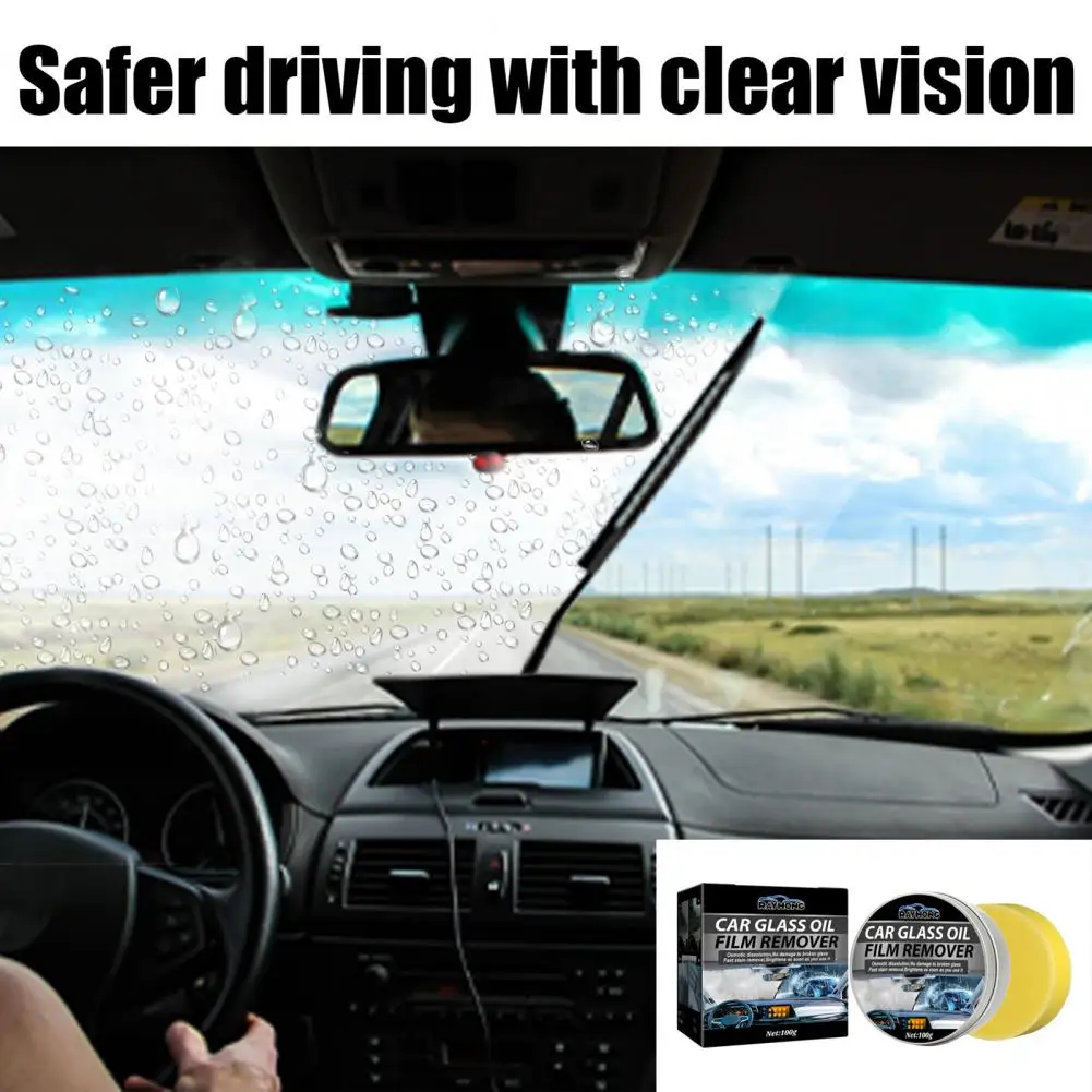 

100g Glass Oil Film Remover Obvious Effect Wide Application Fast Stain Removal Glass Oil Film Cleaning Cream for Auto