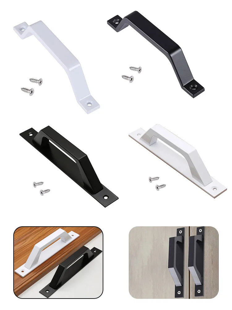 

Aluminum Alloy Door Handle Balcony Bedroom Kitchen Barn Door Pulls Sliding Gate Furniture Handle Door Hardware