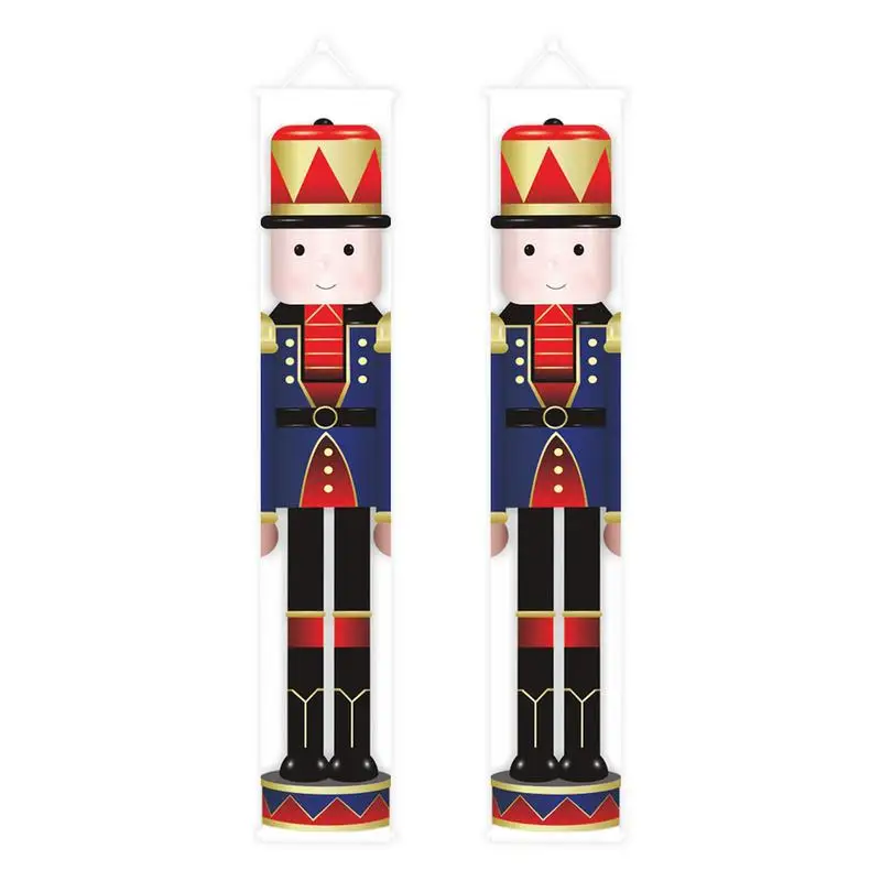 Nutcracker Banner For Christmas Nutcracker Christmas Decorations Christmas Door Decorations Life Size Soldier Hanging Sign For