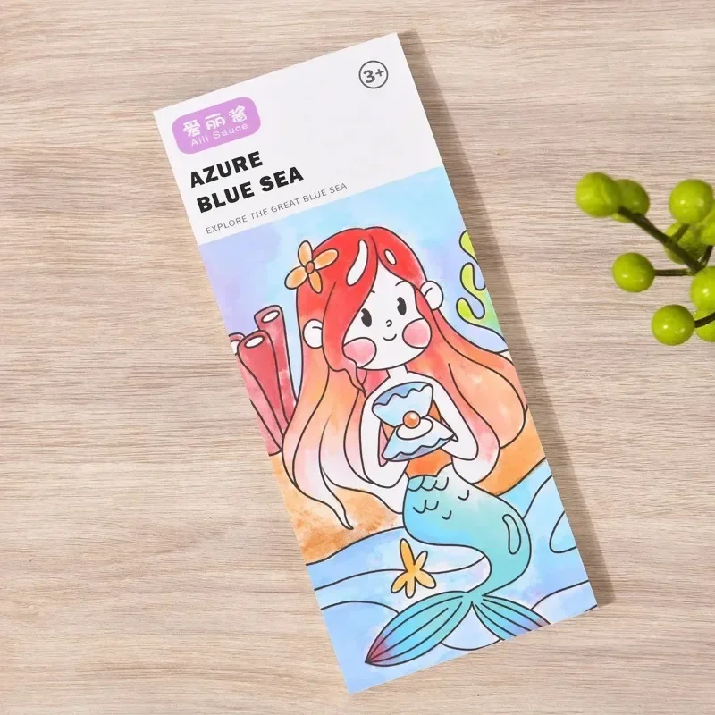 12 arkuszy/zestaw dla dzieci przenośna książka do malowania akwarelami kreatywny pędzel pigmentu akwarelowego zabawki Graffiti kolorowanki