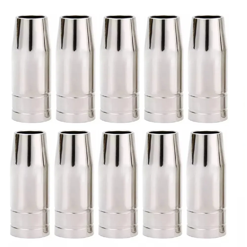 

10pc 15AK Gas Nozzle Kit Euro Style MIG Welding Tool Tip Nozzle Shield Cup 12mm/18mm For 14AK 53mm Length Welder
