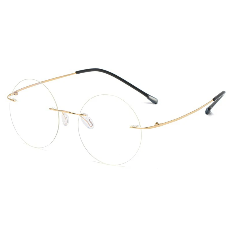 Гибкие круглые очки для чтения без оправы 48 мм женские оптические линзы