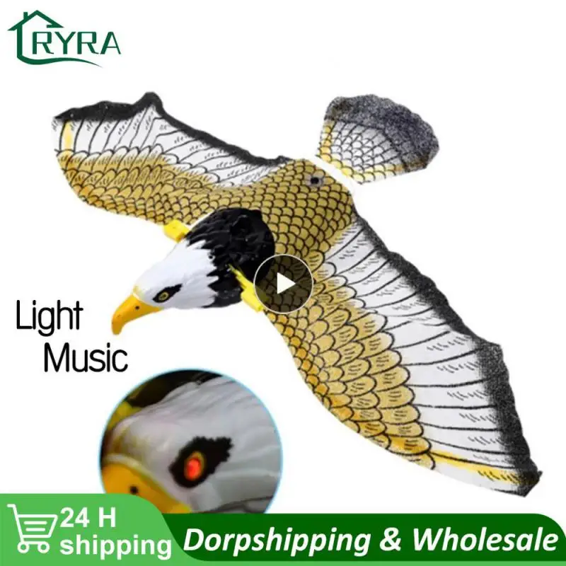 

Luminous Bird Repellent Hanging Eagle Light Music Flying Bird Scarer Garden Decoration Portable Flying Bird Garden Decoration