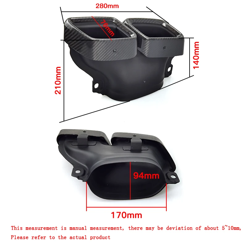 Выхлопные трубы из углеродного волокна для Benz New C-class W205 C180 C200 C260L