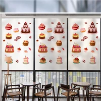 privacy windows film yummy cake stained glass window stickers no glue static cling decorative frosted window films window tint