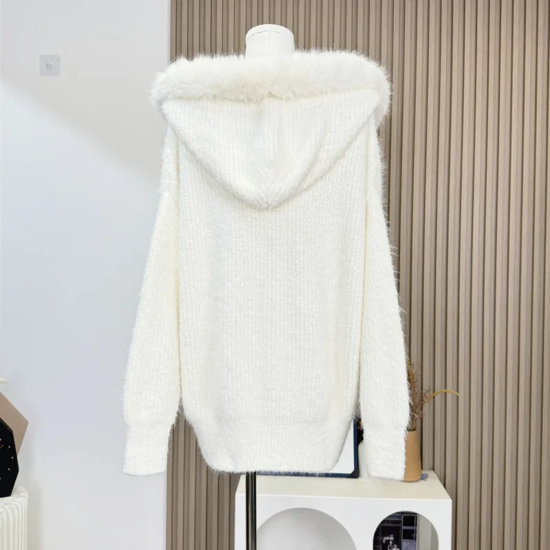 [ZOCI] Вязаный свитер ярких цветов/белого цвета мягкий универсальный повседневный