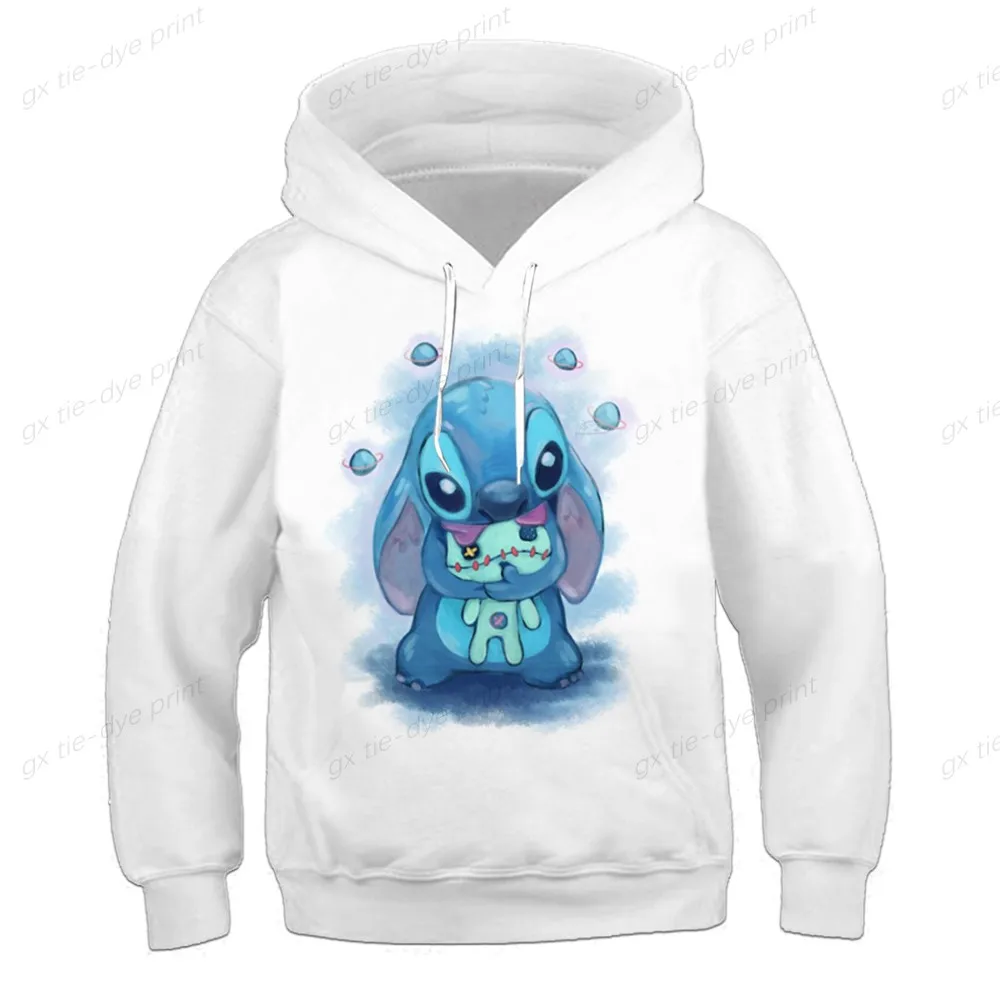 

New Funny Stitch Hoodie Men's And Women's Children's Animation Sweatshirt Cool 3d Printed Pullover Boys And Girls Fashion