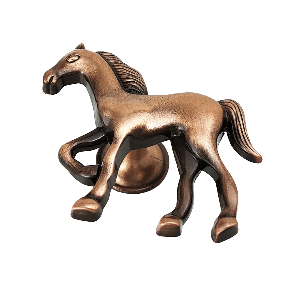 

1PC Horse Shape Zinc Alloy Furniture Handle Door Cabinets Knobs Countertops Hardware Cabinet Pulls Hardware For Children