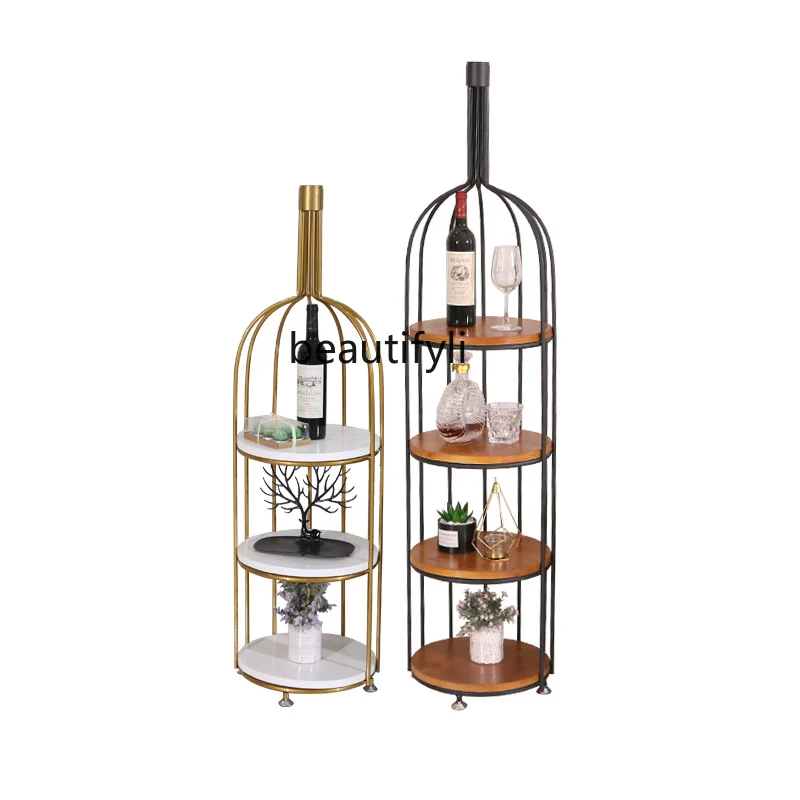 

zq Nordic Marble Floor Iron Shelf Bedroom Bookshelf Wine Rack Sofa Rear Bulkhead Bracket