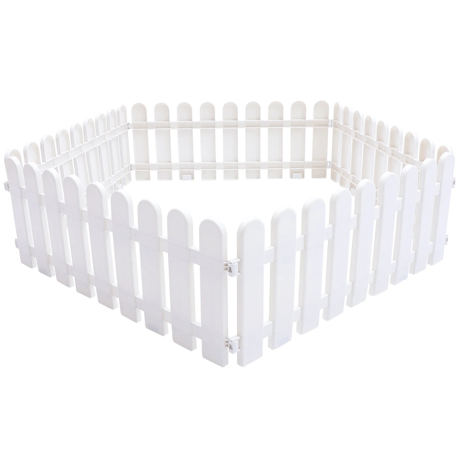 

Fence Garden Picket Border Edging Lawn Plastic White Landscape Decorative Patio Decoration Christmas Fencing Miniature Flower