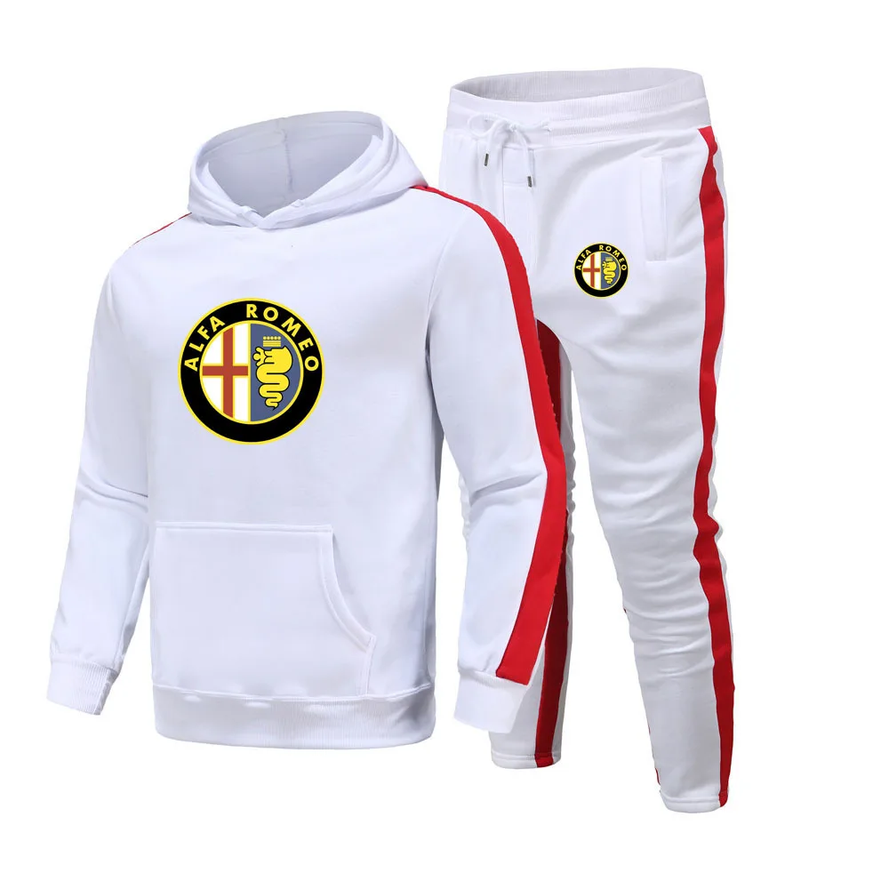 

Hot Sale Harajuku Hoodie Pants Sporting Suit Women Men's Sports Look for Alfa Romeo Car Logo Streetwear Sweatshirts Men Clothes