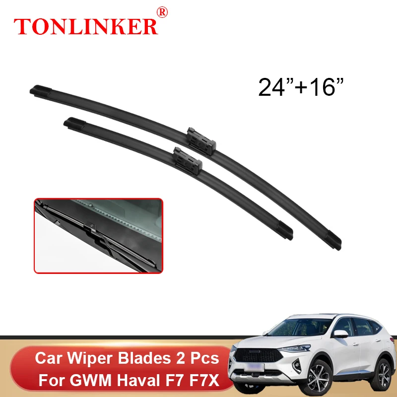 

TONLINKER Car Wiper Blades For GWM Haval F7 F7X 2019 2020 2021 2022 Car Accessories Front Windscreen Wiper Blade Brushes Cutter