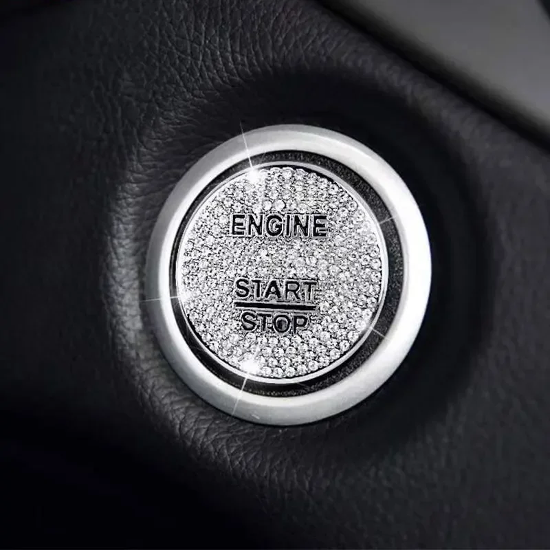 Кнопка запуска и остановки двигателя автомобиля алмазная накладка наклейка для