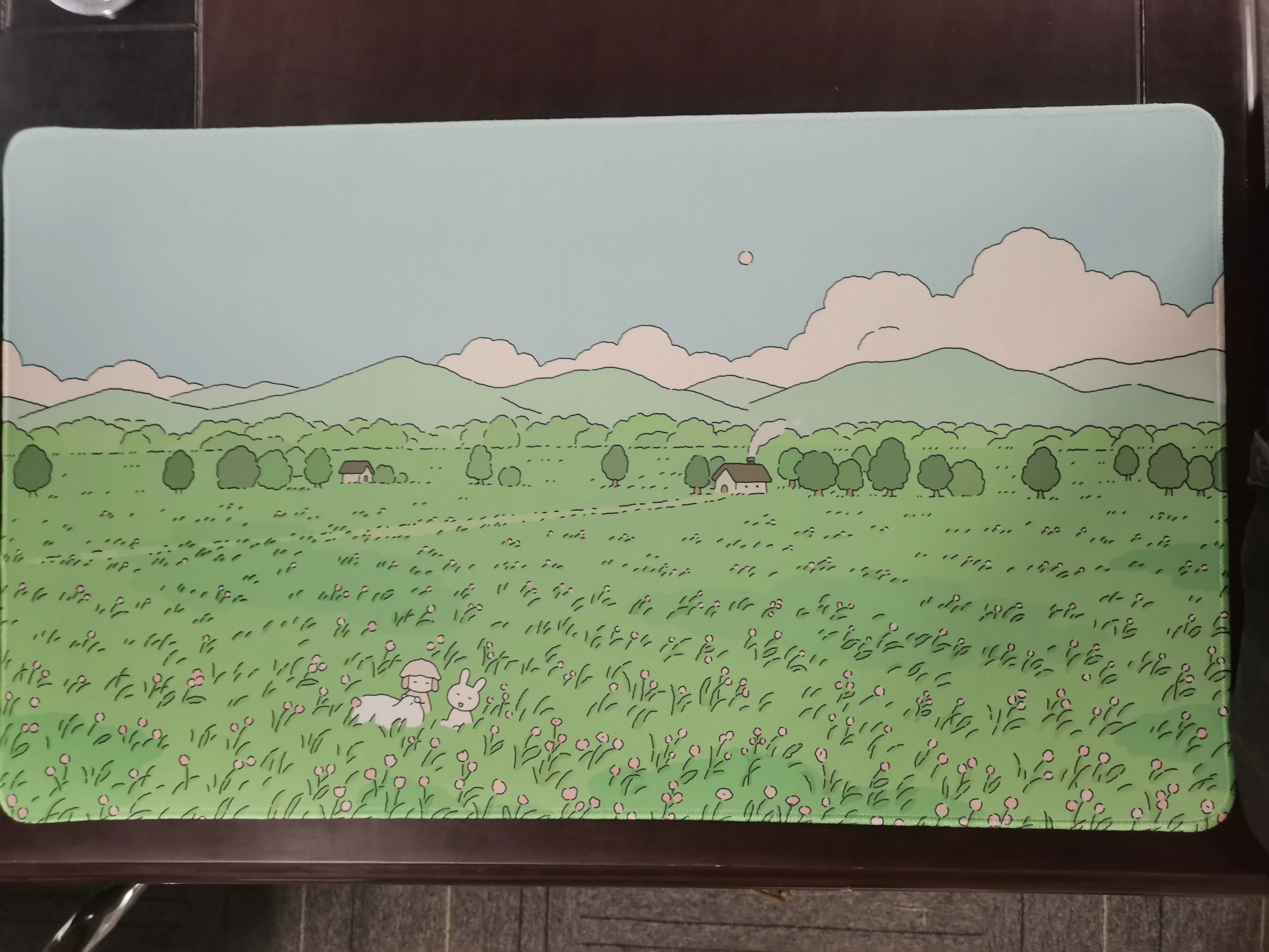 Большой милый игровой коврик для мыши с растениями XXL 90x4 0 см аксессуары офисной