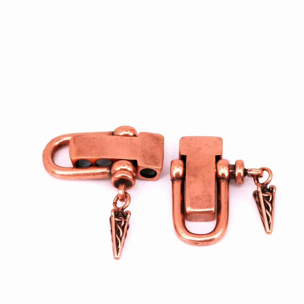 Paracord Buckles Connector Shackle Metal Charm Accessories U Shape Perforate Clip Clasp Copper Bead DIY Survival Bracelet Making
