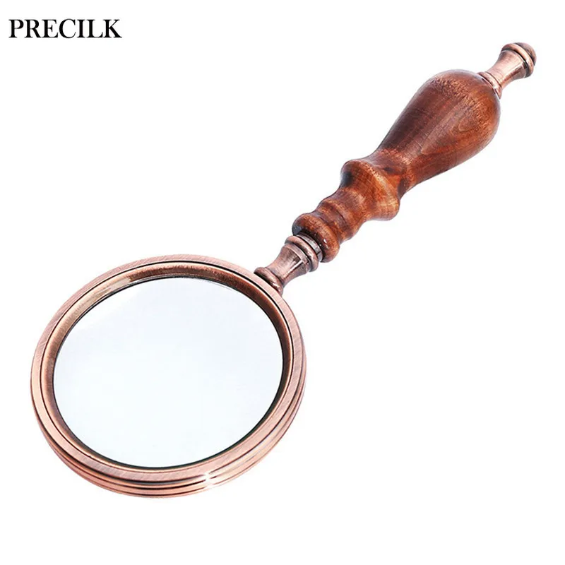 

Large Lens Ebony Wooden Handle Retro Pocket Handheld Magnifier Loupe Magnifying Glasses Reading Phone Screen Jewelry Appraisal