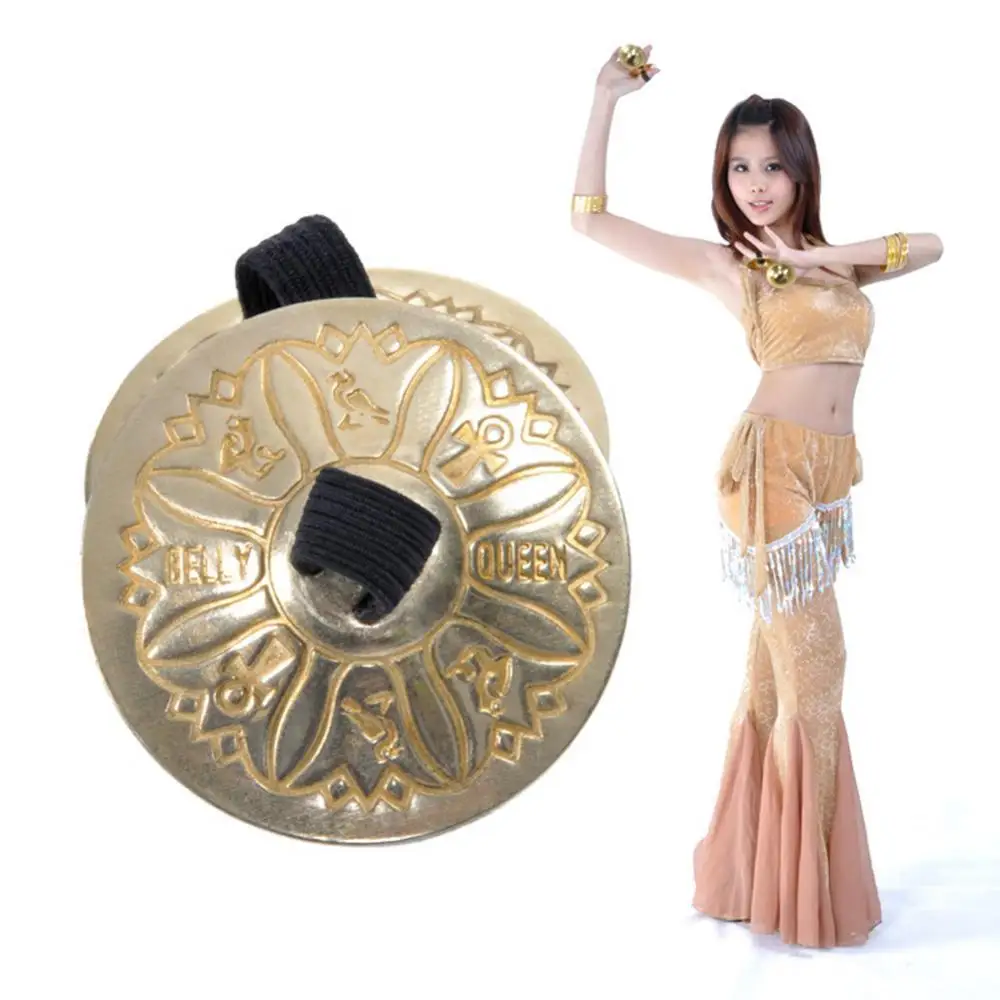 

1 Pair Copper Finger Cymbals Belly Dancing Dancewear Decoration Accessories