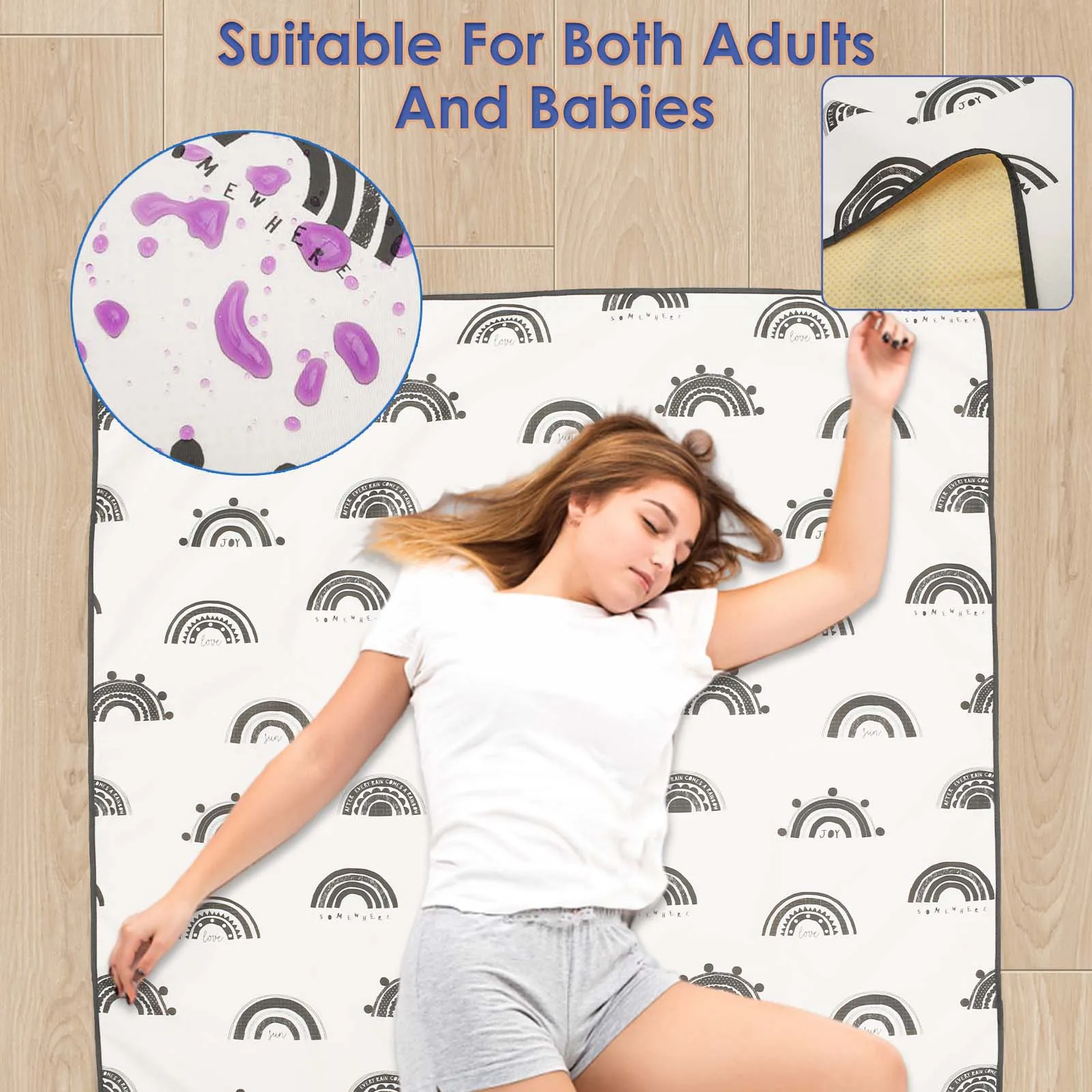 Водонепроницаемый моющийся Противоскользящий коврик-брызговик для детского