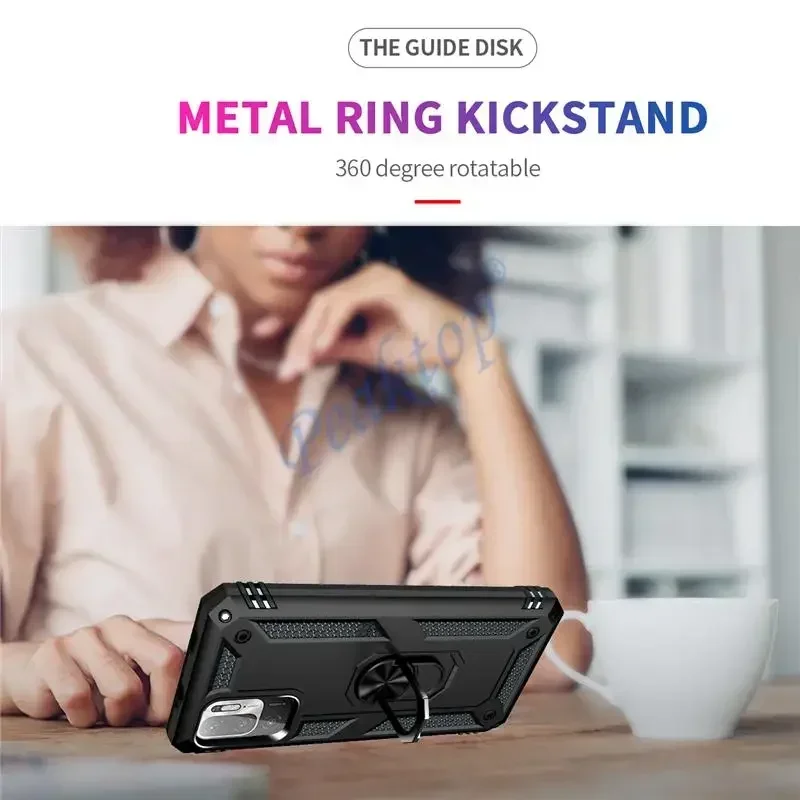 Двухслойный защитный чехол с магнитным кольцом для Xiaomi Redmi Note 10T 5G Note10T Red Mi 10 Pro 10S