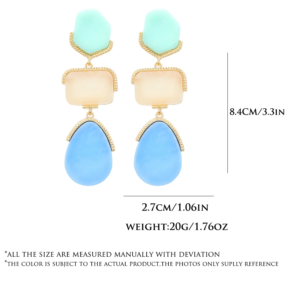 Богемные полимерные серьги-подвески для женщин и девушек искусственные камни