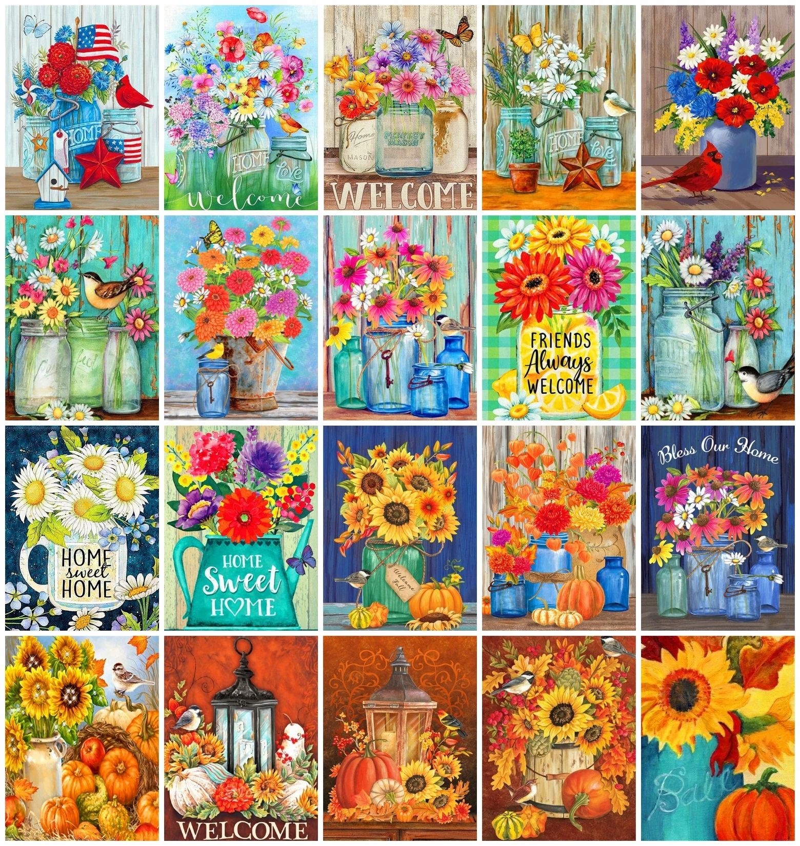 

Раскраска по номерам на холсте, без рамки