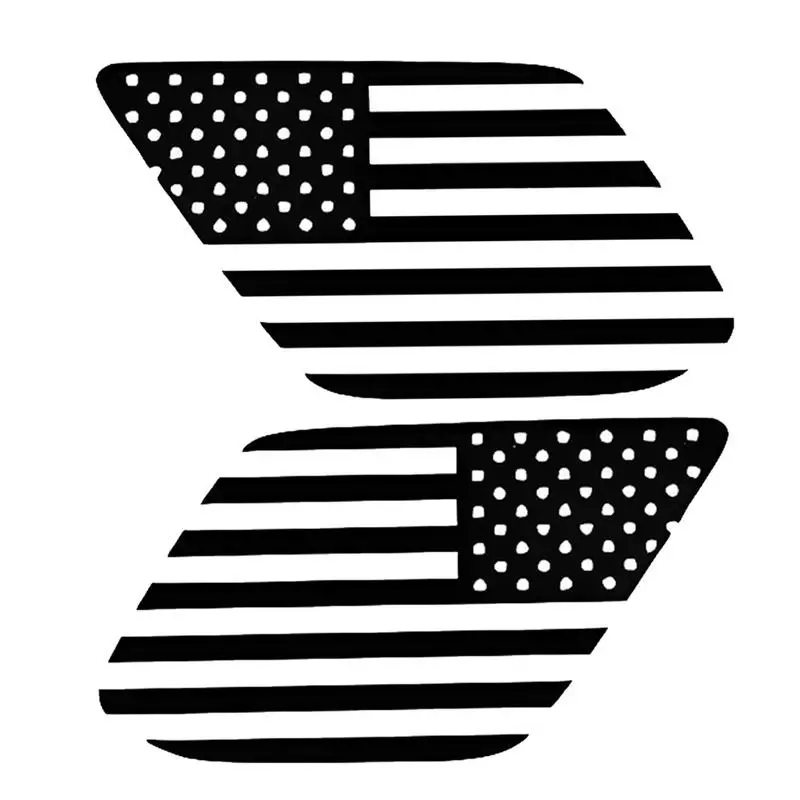 

2 шт., автомобильные наклейки с американским флагом