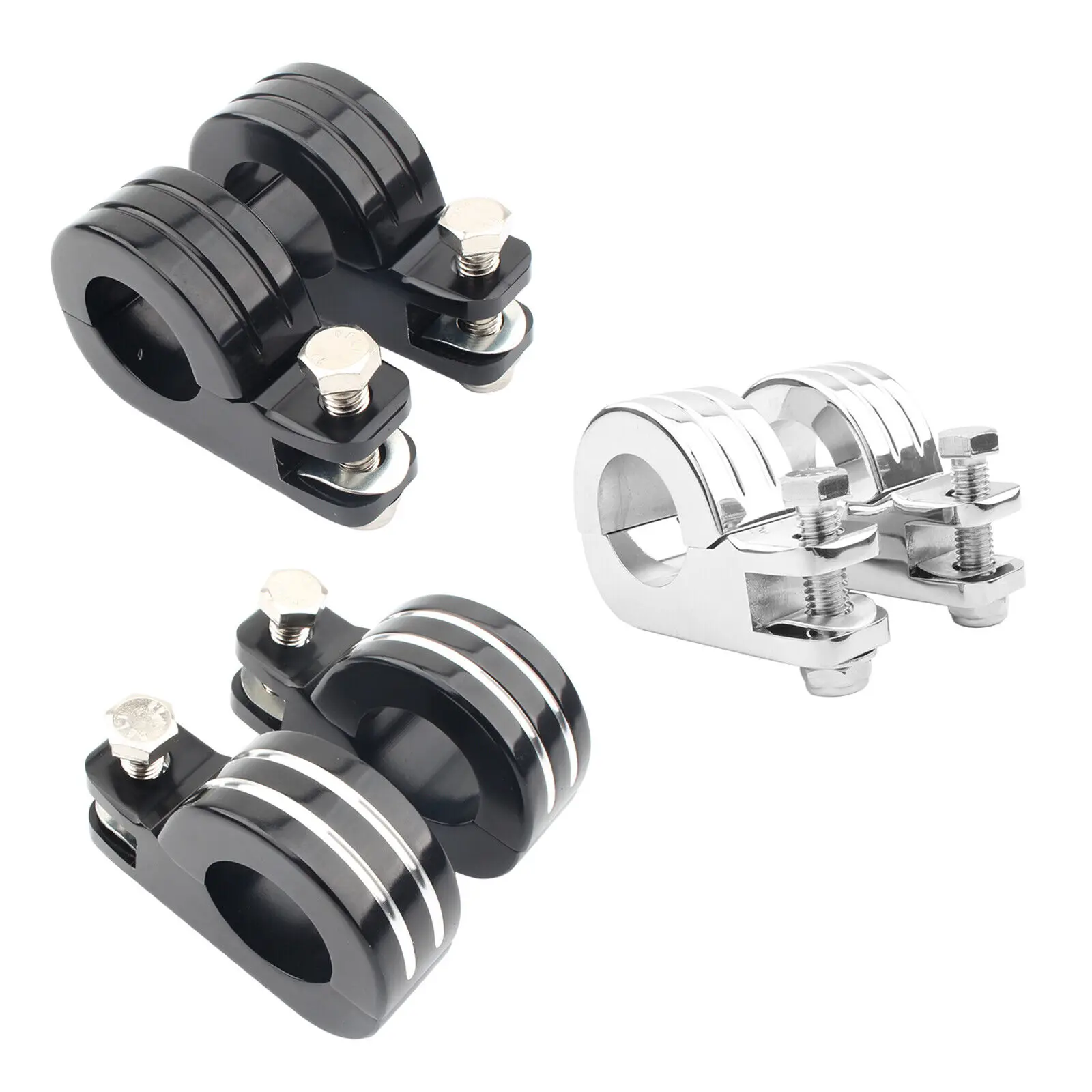 

1.5" 38mm Highway Crash Bar Mount Foot Peg Clamps For Harley 1-1/2" Engine Guard